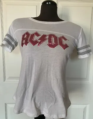 Buy 2017 ACDC Band Shirt Ladies (S) Angus Young Bon Scott ACDC Metallic Logo • 17.99£
