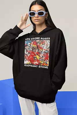Buy The Stone Roses Hoodie - Elephant Stone - Black - Unisex S To 5xl - Britpop Gift • 21.99£