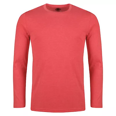 Buy New Mens T Shirts Long Sleeve Crew Round Neck Tees Plain Designer Casual Top • 3.99£