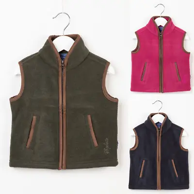 Buy Rydale Kid's Fleece Waistcoat Sleeveless Jacket Zip Up Gilet Vest In 3 Colours • 22.99£