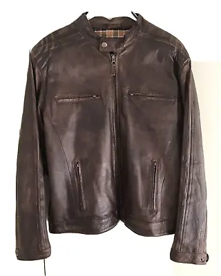 Buy Mens Ashwood ‘Bristol’ (2199) Brown Leather Biker Style Jacket - 42” • 89.99£