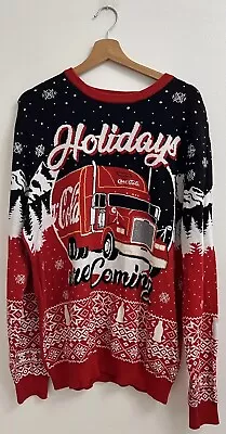 Buy Primark Coca Cola Mens Uk 2XL Holidays Are Coming Christmas Long Sleeve Jumper • 22.99£
