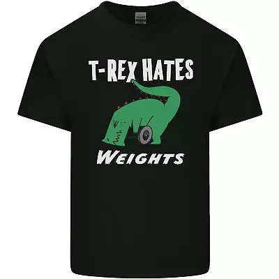 Buy T-Rex Hates Weights Funny Gym Training Top Mens Cotton T-Shirt Tee Top • 11.75£