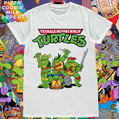 Buy Teenage Mutant Ninja Turtles Retro Cartoon TV Show Poster Unisex Adults T-shirt • 11.95£