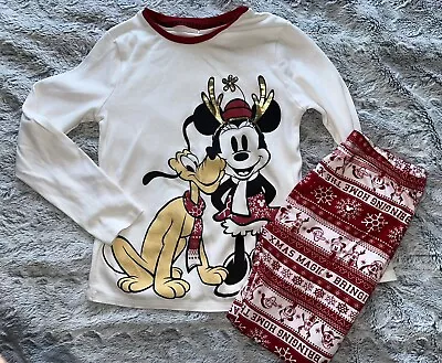 Buy Disney Mickey & Friends Christmas Pyjamas Pjs 10-11 Years • 3.99£