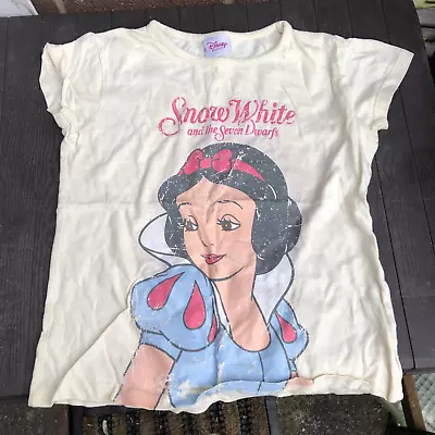 Buy Miss Evie Girls Snow White T-Shirt Age 6-7 Years Yellow • 1.30£