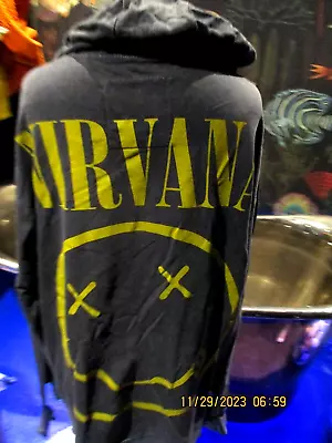 Buy Mens 2017 Nirvana Hoodie  L Spellout Band Graphic Metal Wrecked Oversized • 9.99£