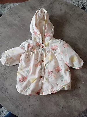 Buy Baby Girls Coat 6-9 Months Jacket Floral George Hooded • 0.99£