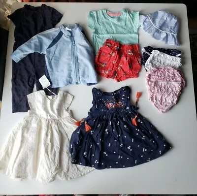 Buy Mini Club Next Adidas Jumper Girls Kids Dress Cream Blue Party Age 6-9 Months • 9.99£