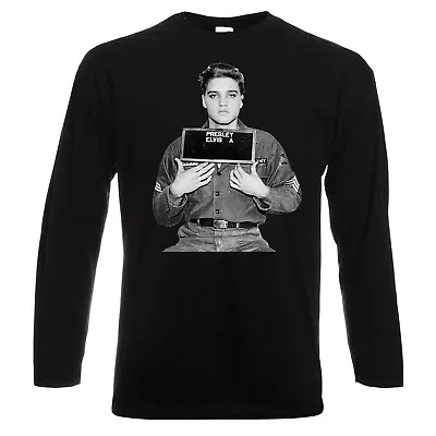 Buy Elvis Presley Long Sleeve T-Shirt Homage Army Photo The King Rock And Roll • 15.95£