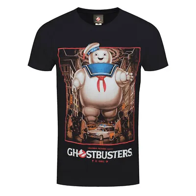 Buy Ghostbusters T-Shirt Stay Puft Square New Black Official • 14.95£