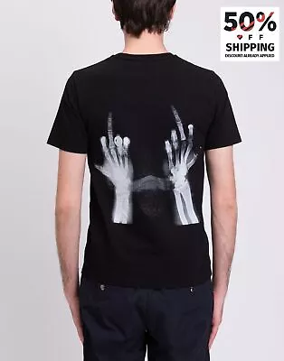 Buy MSFTSREP Jersey T-Shirt Size S Middle Finger Print Short Sleeve Made In Italy • 19.99£