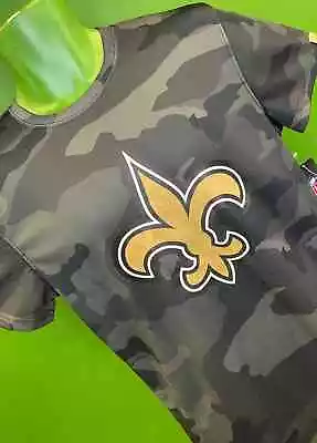 Buy NFL New Orleans Saints Camo Large Logo T-Shirt Men's X-Large NWT • 22.49£