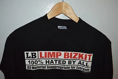 Buy VTG Limp Bizkit 100% Hated By All Band Shirt Adult Medium Unisex Slim 2002 • 90.39£