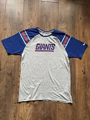 Buy Nike New York Giants T-Shirt Mens Grey Blue Short Sleeve  NFL Team Size L • 15.90£