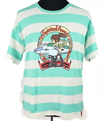 Buy Spirited Away Hot Topic Green White Wide Stripe T Shirt Size Sm-XL NEW NWT • 20.76£