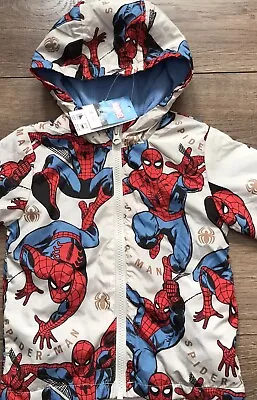 Buy Marvel Spider-Man  Lightweight Hooded Jacket Age 12-18 Months NEW • 9.99£