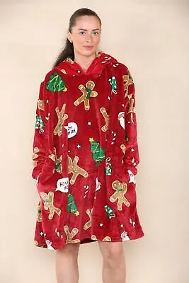 Buy Oversized Mens Ladies Teens Unisex Hoodie Blanket Warm Fleece Hooded Sherpa Soft • 10.99£