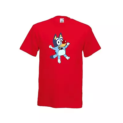 Buy Kids Adults Men  Bluey Red Nose Day Funny T-Shirt  Top Gift Short Sleeve Top • 7.99£