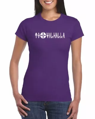 Buy To Valhalla Ladies Fitted T Shirt Sizes Small-2XL • 12.49£