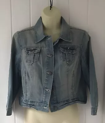 Buy Ladies Light Weight 3/4 Sleeve Denim Jack By BHS Size 10 Worn Once  • 12£