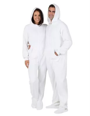 Buy Footed Pajamas - In The Clouds Adult Hoodie Chenille One Piece - Adult - Larg... • 42.58£