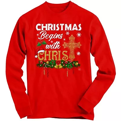 Buy 1Tee Kids Girls Christmas Begins With Christ Sweatshirt Jumper • 13.99£
