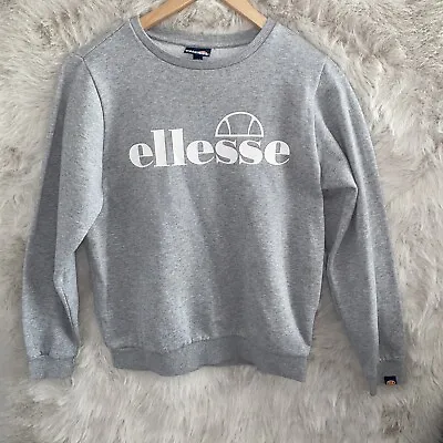 Buy Ellesse Grey Jumper 13-14 Years Boys Girls White Logo Spell Out Sweater Unisex • 5£