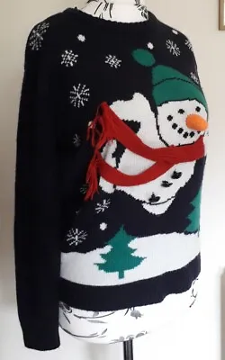 Buy Women's   Ugly  Christmas Jumper Snowman Small • 5.95£