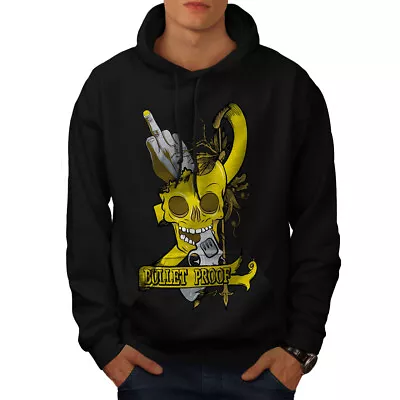 Buy Wellcoda Bullet Proof Head Mens Hoodie, Pistol Casual Hooded Sweatshirt • 25.99£