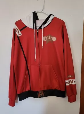 Buy Star Trek Red Jacket Hoodie Sweatshirt Track Jacket Approximately Size M / L • 17.34£