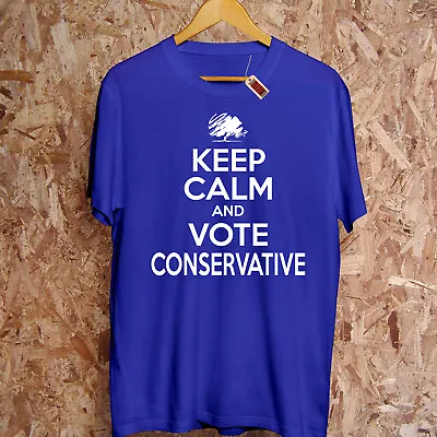 Buy Keep Calm And Vote CONSERVATIVE General Election T-Shirt 2 Colours - To 5XL • 11.95£