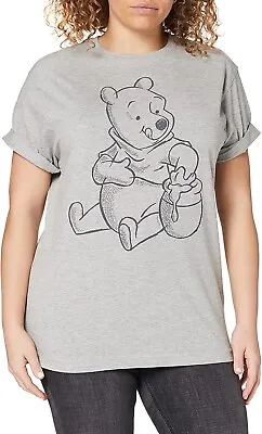 Buy Women's Official Winnie The Pooh T Shirt Casual Fit Top Summer Tee UK 10 Size S • 11.50£