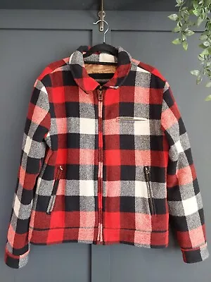 Buy Mens Triumph Motorcycles Red Quilted Wool Check Jacket Medium • 40£