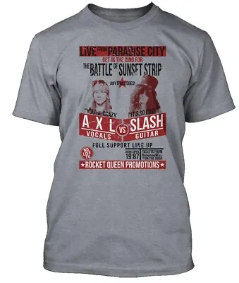 Buy Guns N Roses Inspired Slash V Axl Fight Poster, Men's T-Shirt • 18£