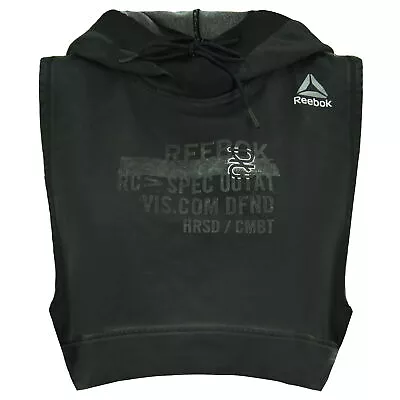 Buy Reebok Combat Glory Sleeveless Training Cropped Black Womens Hoody BK3879 • 17.99£