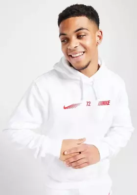 Buy Nike Sportswear White Pullover Hoodie  Standard Issue  Fleece Jumper Men's XL • 35£