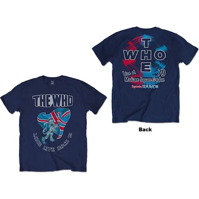Buy THE WHO -  Unisex T- Shirt -  Long Live Rock '79  -  Blue Cotton  • 17.99£