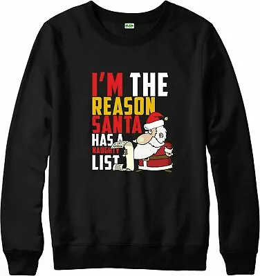 Buy I'M THE REASON SANTA HAS A NAUGHTY LIST Funny Sarcastic Humour Christmas Jumper • 14.63£