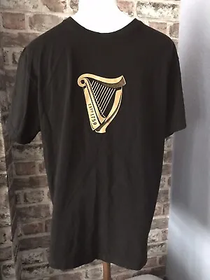 Buy GUINNESS Black Harp Logo Double Sided Starworld T Shirt - Men's - Medium - VGC! • 7.99£