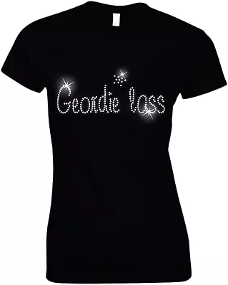 Buy GEORDIE Lass Crystal T Shirt - Hen Night Party  - 60s 70s 80s 90s All Size • 9.99£