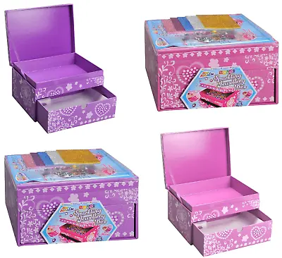 Buy Jewellery Keepsake Box Decorate Your Own With Mosaic & Sparkling Gems Craft • 7.95£