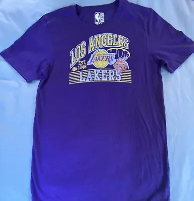 Buy NBA Los Angeles Lakers T-Shirt Purple Short Sleeve Mens XS • 5£