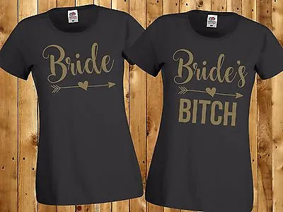 Buy Bride / Bride's Bitch -t-shirts - Hen Party Bridesmaid Wedding Personalised • 13.41£