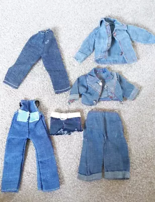 Buy Vintage 1970s Job Lot Of Denim Clothes Jeans And Jacket Dungarees • 16.99£