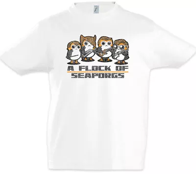 Buy A Flock Of Seaporgs Kids Boys T-Shirt Star Porg Porgs Fun Wars Band Music • 18.99£