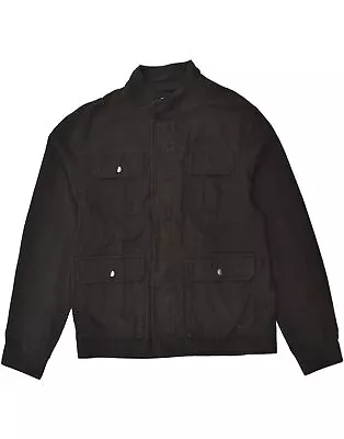 Buy MUSTANG Mens Utility Jacket UK 42 XL Black Cotton BD16 • 32.88£