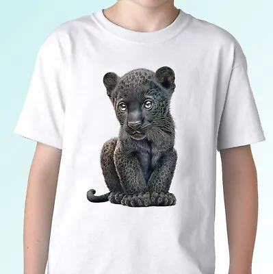 Buy Black Panther T Shirt Tee Top Wild Cat Animal Gift Mens Womens Kids Baby Sizes • 9.99£