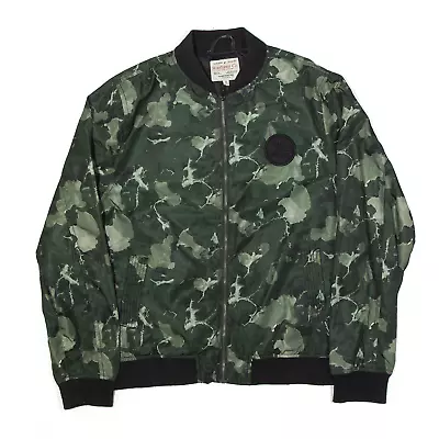 Buy WOALLANCE CO Mens Bomber Jacket Green Camouflage XL • 14.99£
