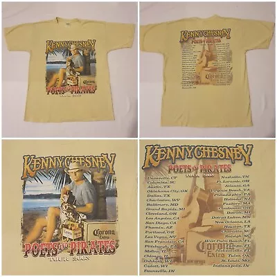 Buy Vintage Kenny Chesney Poets & Pirate 2008 Merch Top Size L VGC • 4.99£